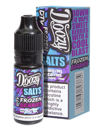 Frozen Berries e-liquid is a sweet blend featuring a mixture of berries and menthol.   This e-liquid is 50%VG which is ideal for flavour and discreet clouds. We recommend using this e-liquid in a pod device or starter kit. Doozy Vape Salts - Vapox UK LTD (5595760689313)