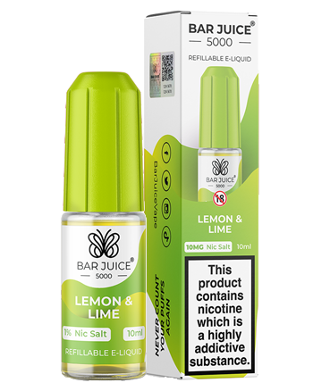 Lemon & Lime Nic Salt eLiquid by Bar Juice 5000 (8177532600555)