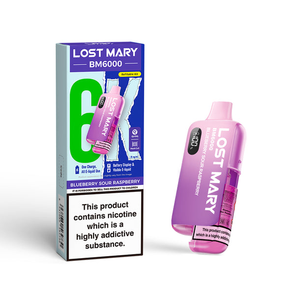 Lost Mary BM6000 Prefilled Pod Kit/ Blueberry Sour Raspberry