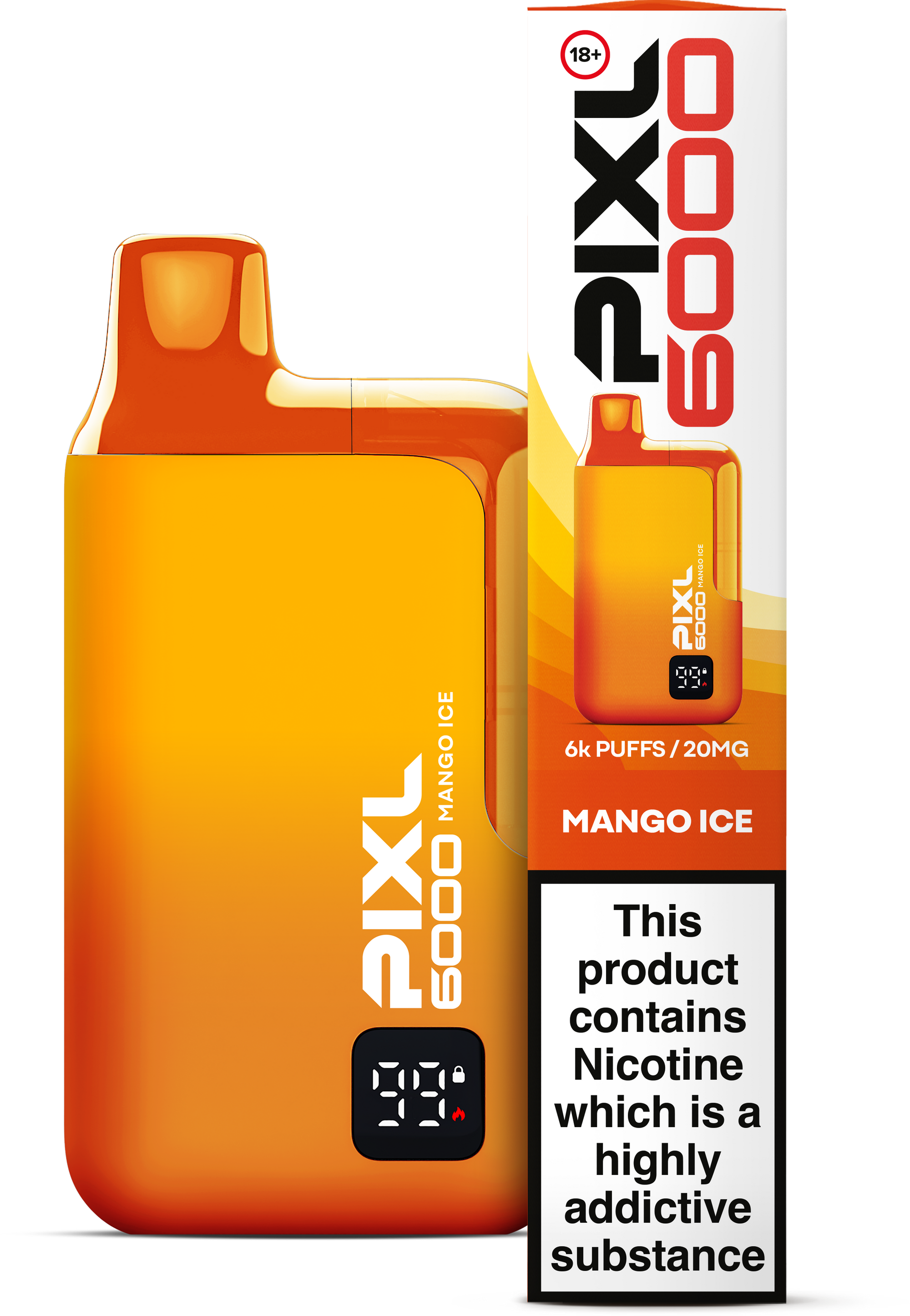 PIXL 6000 Big Puff Disposable Vape - Mango Ice / 20mg