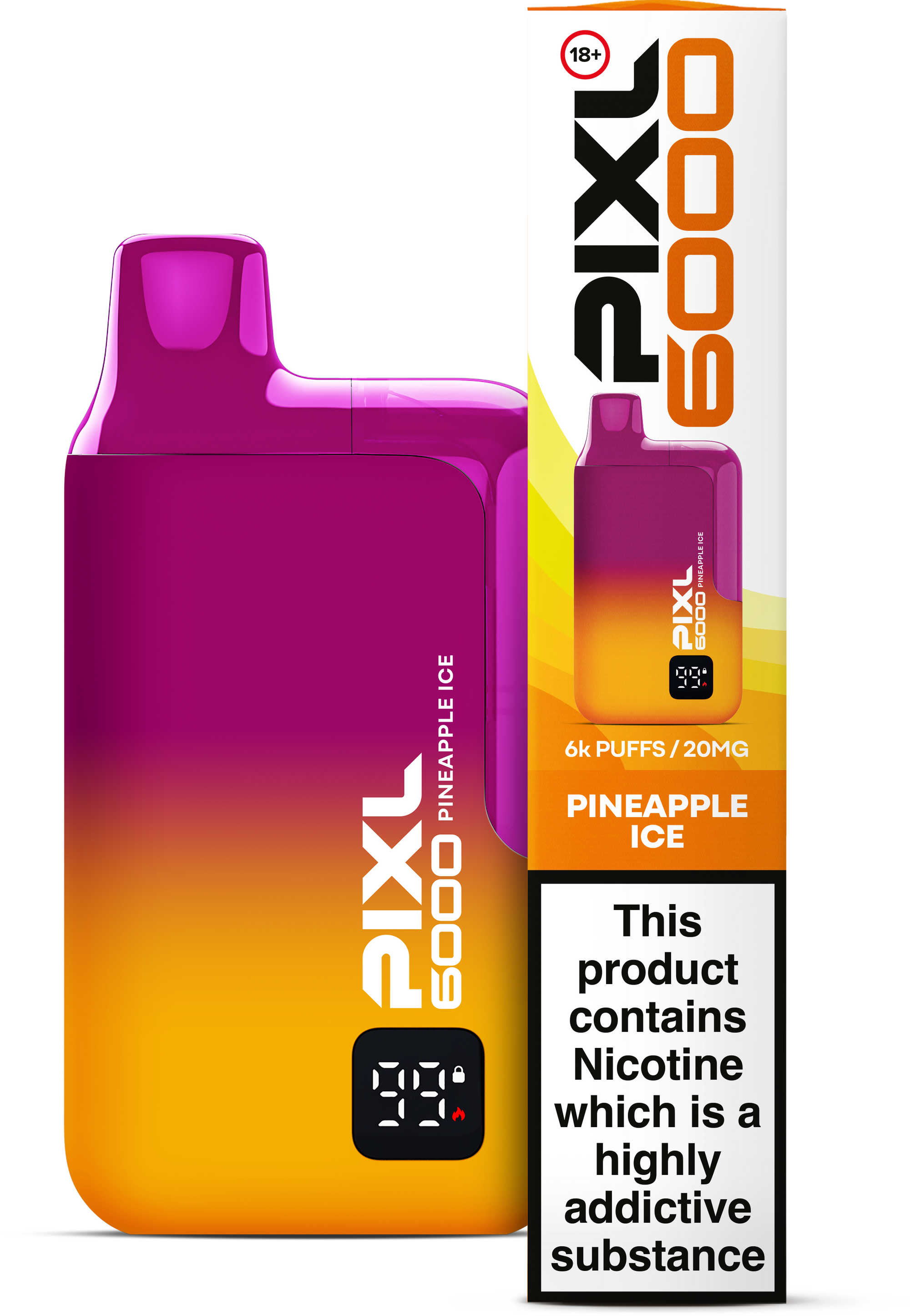 PIXL 6000 Big Puff Disposable Vape -Pineapple Ice / 20mg