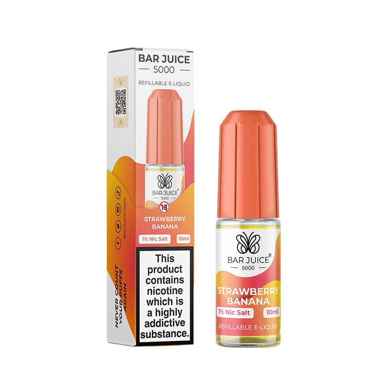 Strawberry Banana Nic Salt eliquid by Bar juice 5000 (8742975865067)