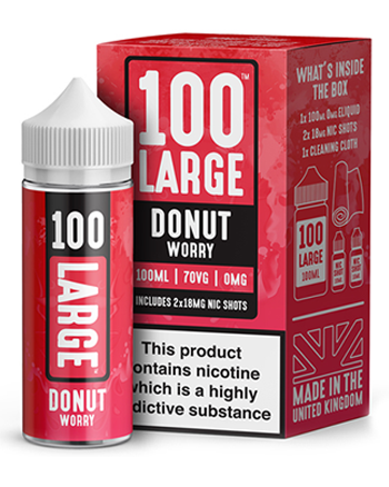 Donut Worry e-liquid is a sweet vape featuring a crispy doughnut filled with strawberry and vanilla jam.   This e-liquid is 70%VG which is ideal for flavour and clouds. We recommend using this e-liquid in a sub-ohm kit. - Vapox UK LTD (5615512060065)