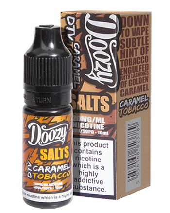Caramel Tobacco e-liquid is a dark and rich blend of tobacco with undertones of caramel.   This e-liquid is 50%VG which is ideal for flavour and discreet clouds. We recommend using this e-liquid in a pod device or starter kit. Doozy Vape Salts - Vapox UK LTD (5595744010401)