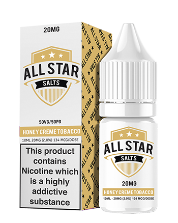 Honey Creme Tobacco  Nic Salt eLiquid by All Star - Honey Creme Tobacco eLiquid by All Star is a rich blend featuring honey-roasted tobacco mixed with creamy notes. - Vapox UK LTD (5552993894561)