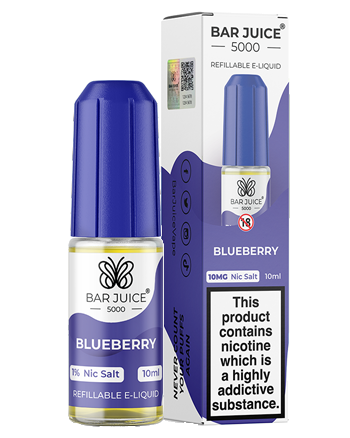 Blueberry Nic Salt eLiquid by Bar Juice 5000 (8177532076267)