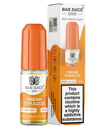 Cream Tobacco Ice Nic Salt eLiquid by Bar Juice 5000 (8177532240107)