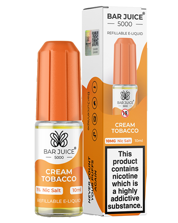 Cream Tobacco Ice Nic Salt eLiquid by Bar Juice 5000