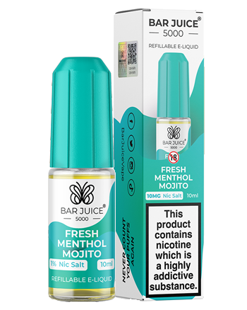 Fresh Menthol Mojito Nic Salt eLiquid by Bar Juice 5000 (8177532403947)