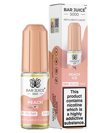 Peach Ice Nic Salt eLiquid by Bar Juice 5000 (8177532567787)