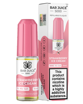 Strawberry Ice Cream Nic Salt eLiquid by Bar Juice 5000 (8177532731627)