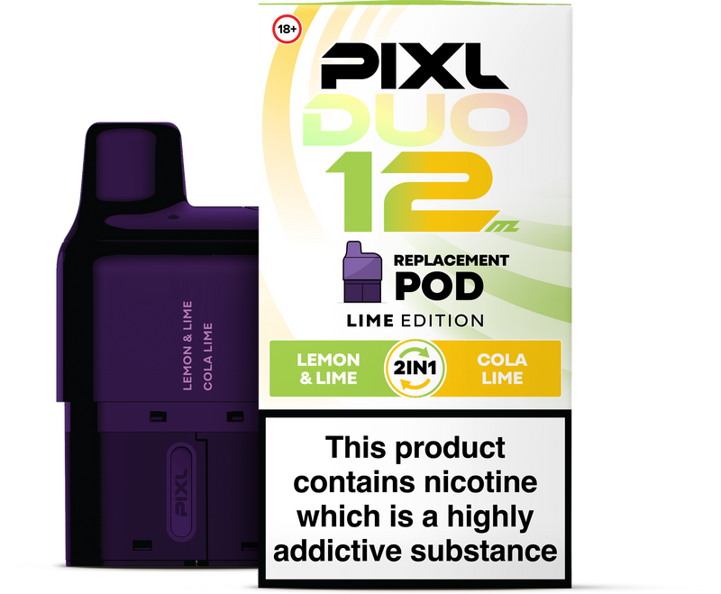 LimeEditionPodDeviceBoxFW1 PIXL Duo Compliant Replacement Pod - Lime Edition / 20mg - Image 1
