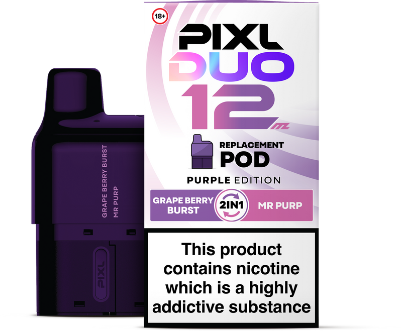 PurpleEditionPodDeviceBoxFW1 PIXL Duo Compliant Replacement Pod - Raspberry Edition / 20mg - Image 1